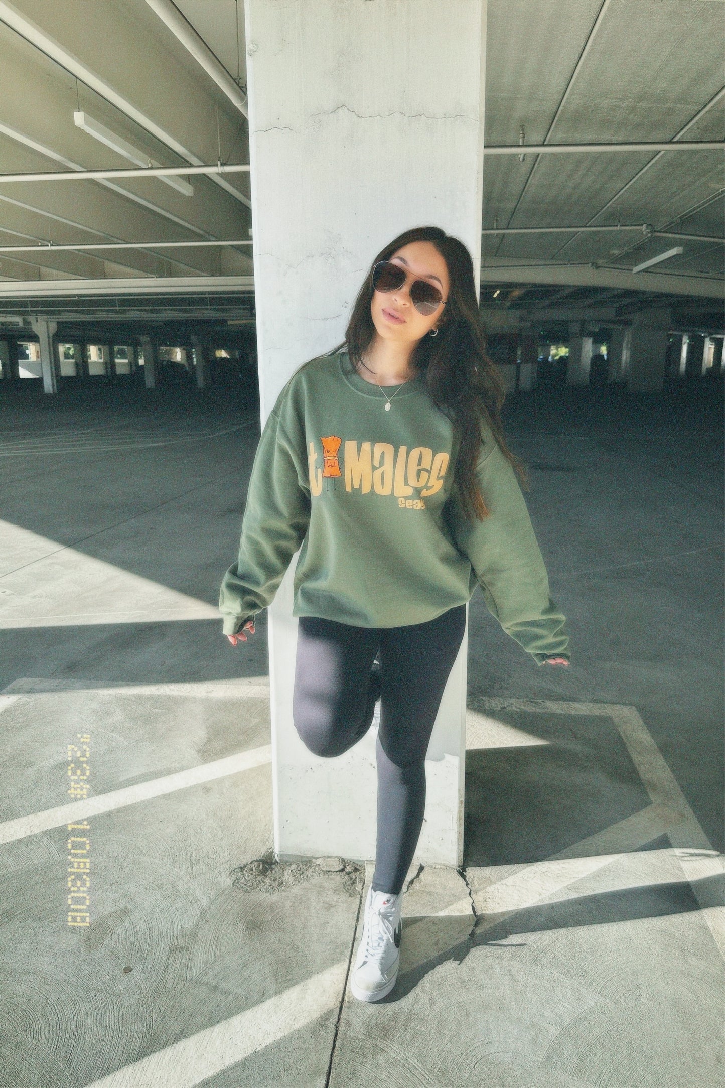 Tamales Season (Green crewneck)