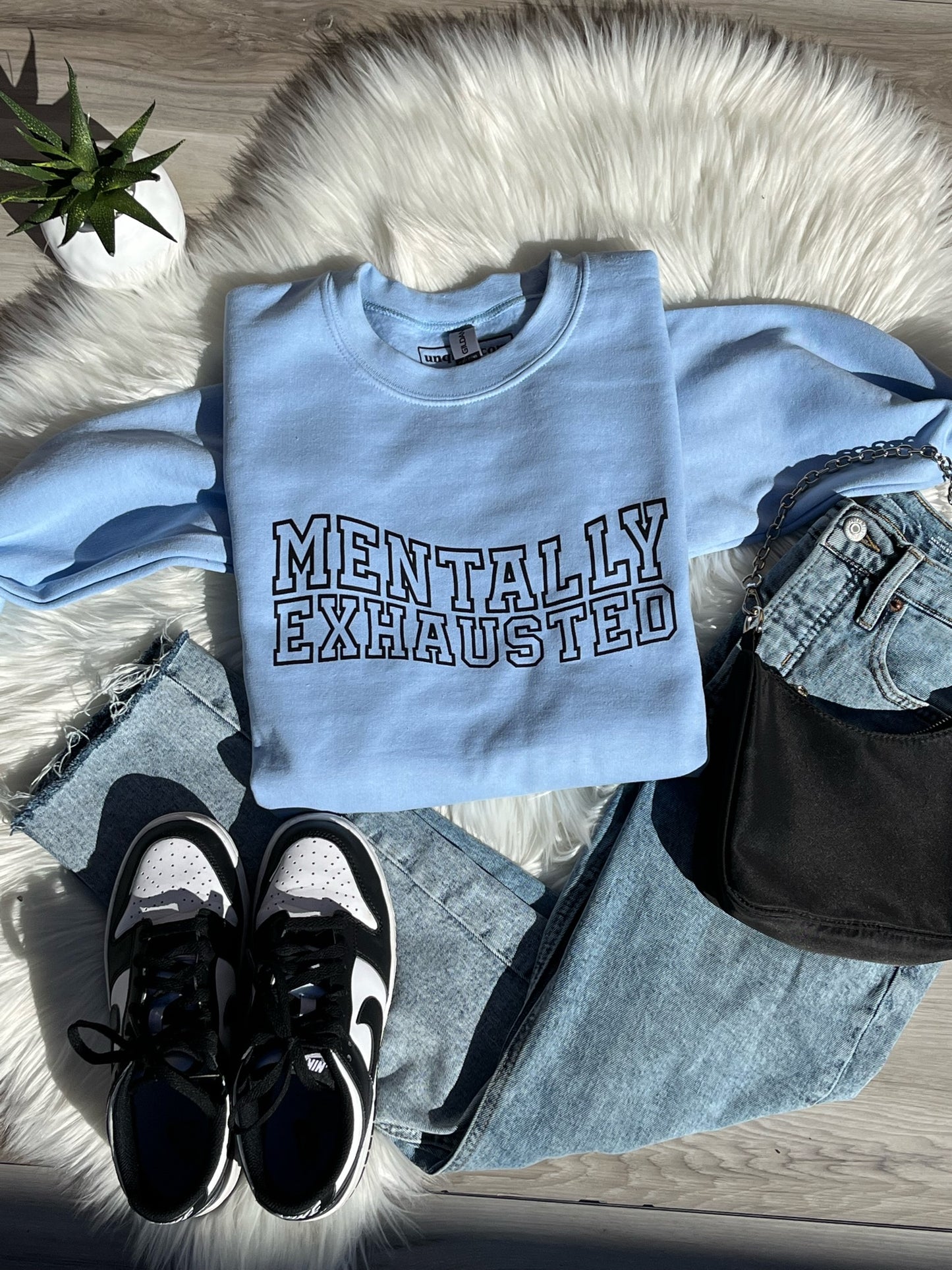 Mentally Exhausted Crewneck (BLUE)
