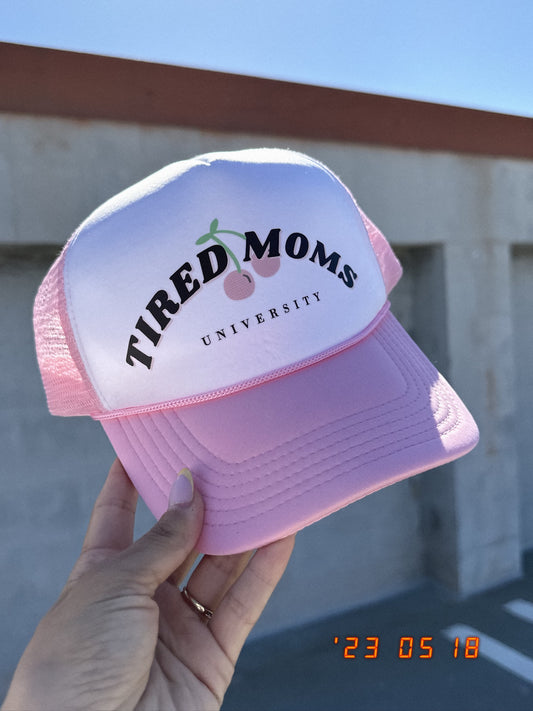 Tired Mom Hat (PINK TRUCKER)