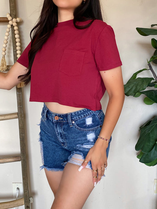 American Babe Top (Burgundy)