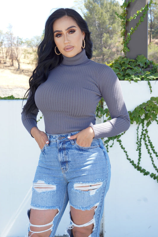 Teegan bodysuit (charcoal)