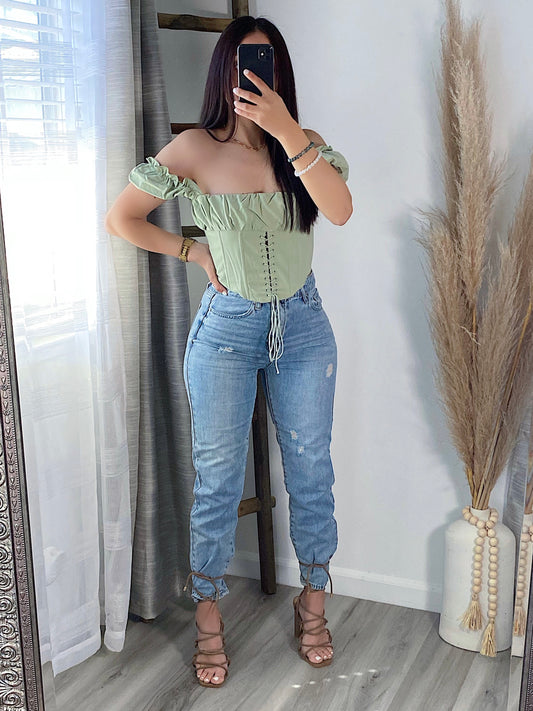 Brunch Corset (Sage)